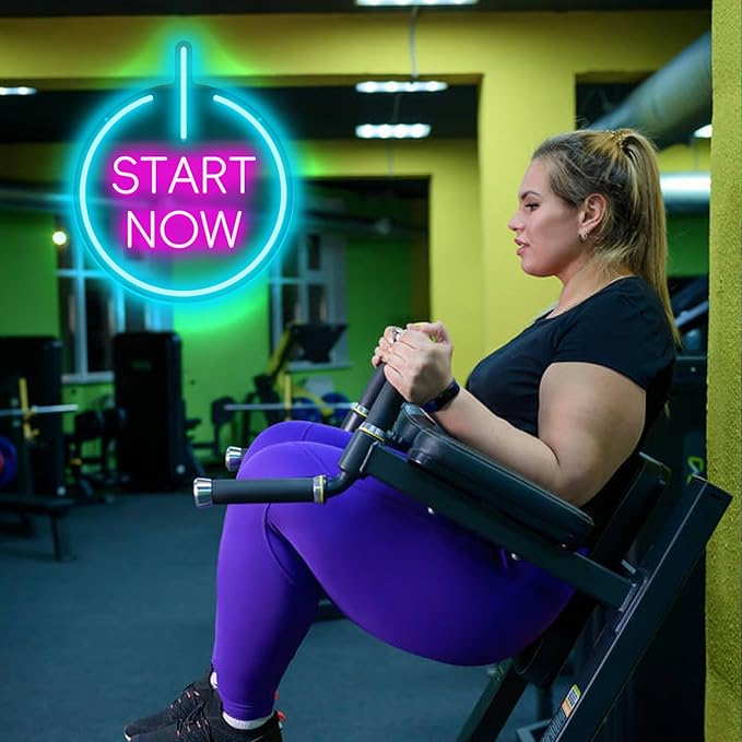 Start Now Neon Sign USB Powered with Dimmable Switch for Wall Background Decor Start Now Light Up Sign Neon for Office Gym Home Parties Decor Gift for Entrepreneurs Graduation 11.02 * 13.39In