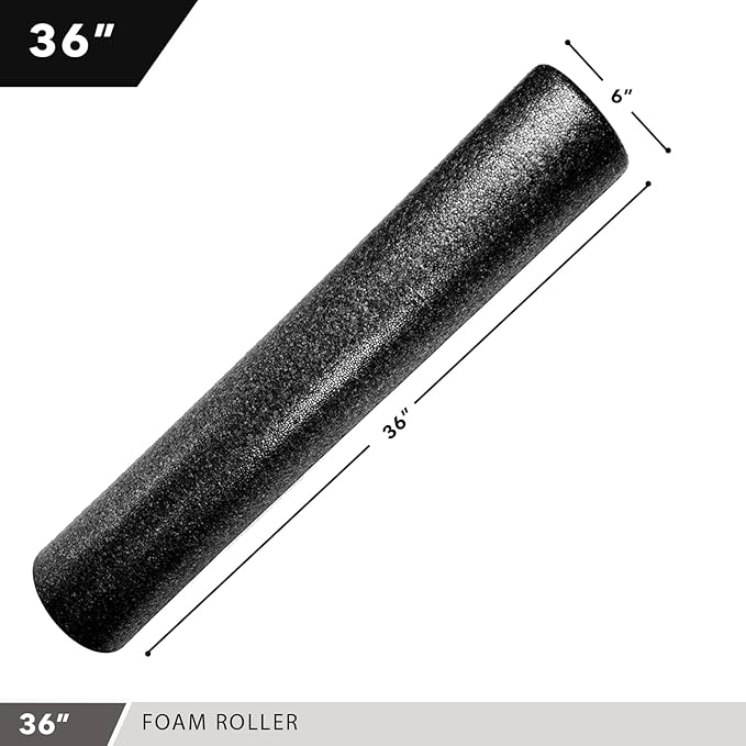 High-Density Round Foam Rollers - 4 Size and 8 Color Options - Massage Rollers for Stretching, Deep Tissue and Myofascial Release-FlexoryFit