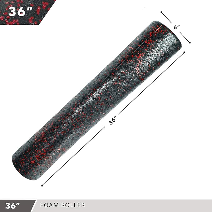 High-Density Round Foam Rollers - 4 Size and 8 Color Options - Massage Rollers for Stretching, Deep Tissue and Myofascial Release-FlexoryFit