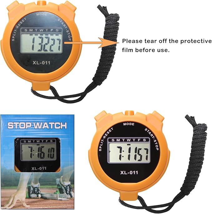 16-Pack Multi-Function Electronic Digital Sport Stopwatch Timer, Large Display with Date Time and Alarm Function, Sports Coaches Fitness Coaches and Referees-FlexoryFit