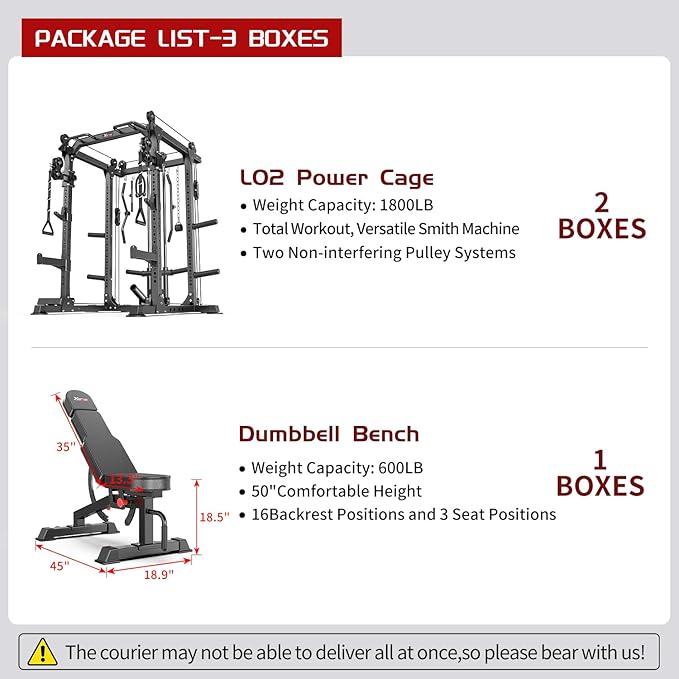 Power Cage,1600lbs Multi-Function Power Rack with Adjustable Cable Crossover System and More Training Attachment, Weight Cage for Home Gym-FlexoryFit