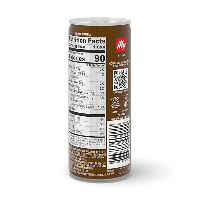 illy Ready To Drink Coffee – Cappuccino Cold Brew Cans - Notes Of Milk & Chocolate - 100% Arabica - Smooth & Refreshing Taste - Convenient, Easy to Carry Drink – 8.5 oz., 12 Pack-FlexoryFit