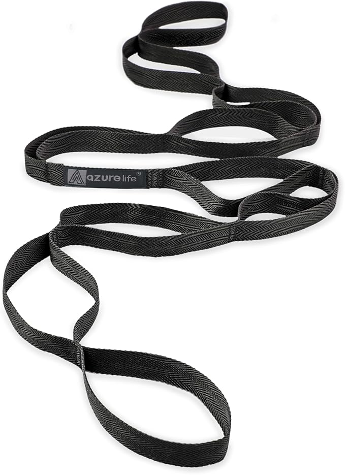 Premium Durable Stretch Straps with Loops, Stretching Strap for Physical Therapy, Multi-Loop Yoga Strap Fitness Exercise Strap for Yoga, Pilates, Dance, Flexibility&Exercise-FlexoryFit