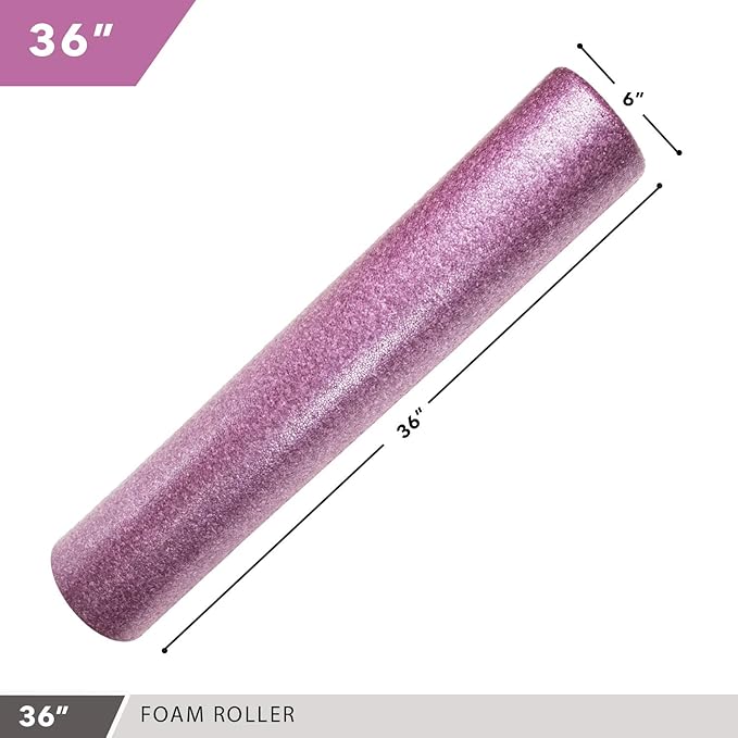 High-Density Round Foam Rollers - 4 Size and 8 Color Options - Massage Rollers for Stretching, Deep Tissue and Myofascial Release-FlexoryFit