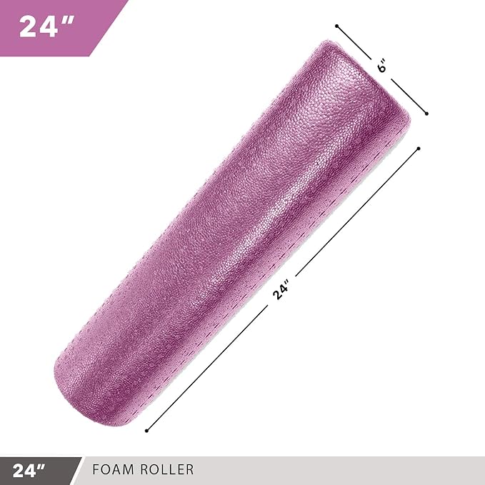 High-Density Round Foam Rollers - 4 Size and 8 Color Options - Massage Rollers for Stretching, Deep Tissue and Myofascial Release-FlexoryFit