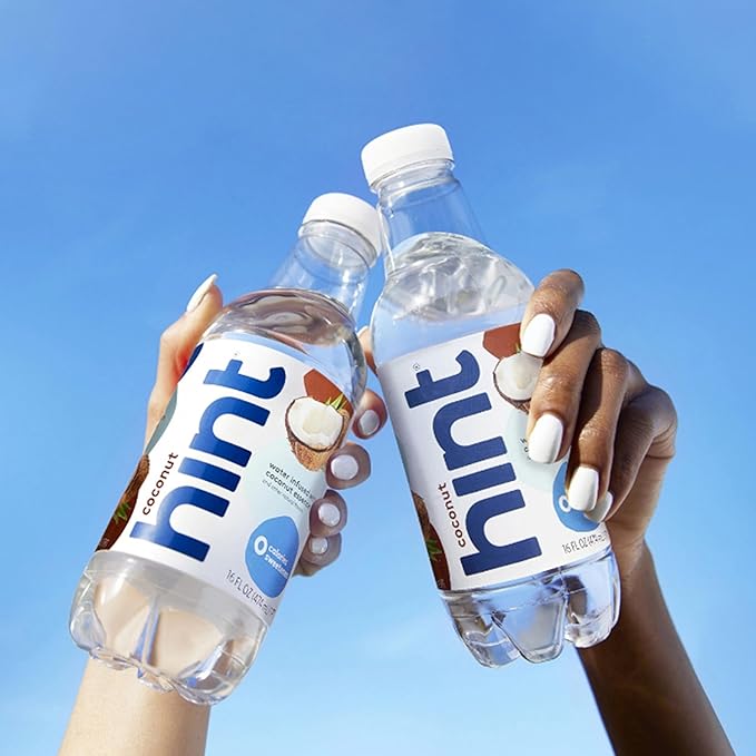 Hint Fruit-Infused Bottled Water, Coconut - Sugar Free Flavored Water with Zero Calories, Naturally Flavored, and No Artificial Sweeteners - 16 Fl Oz (Pack of 12)-FlexoryFit