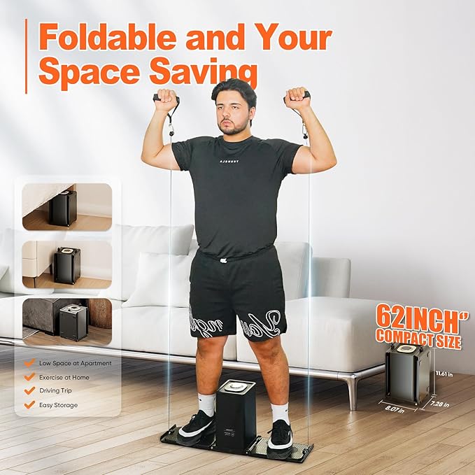 SR3 Smart Home Gym,Portable & Foldable Strength Training Cube Machine for Full Body Workouts,All-in-One Resistance Training Fitness Equipment for Home Use