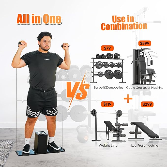 SR3 Smart Home Gym,Portable & Foldable Strength Training Cube Machine for Full Body Workouts,All-in-One Resistance Training Fitness Equipment for Home Use