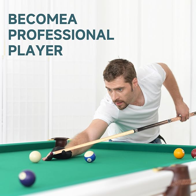 HomeSeason Pool Cue Stick 57" Billiard Cue Sticks Professional Low Deflection Pool Sticks-FlexoryFit