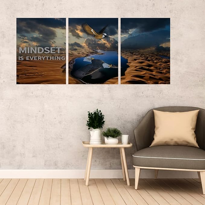 3 Panels Inspirational Canvas Poster Motivational Wall Art Inspirational Wall Art Entrepreneur Quotes Artwork Painting Picture for Framed Home Decoration Living Room office bedroom 36''W x 16''H-FlexoryFit