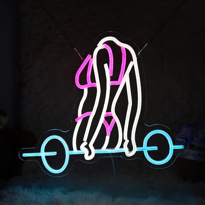 Gym Neon Sign For Home Gym Decor Gym Lighting for Man Cave Decor Gifts 15.7"×12.9"-FlexoryFit