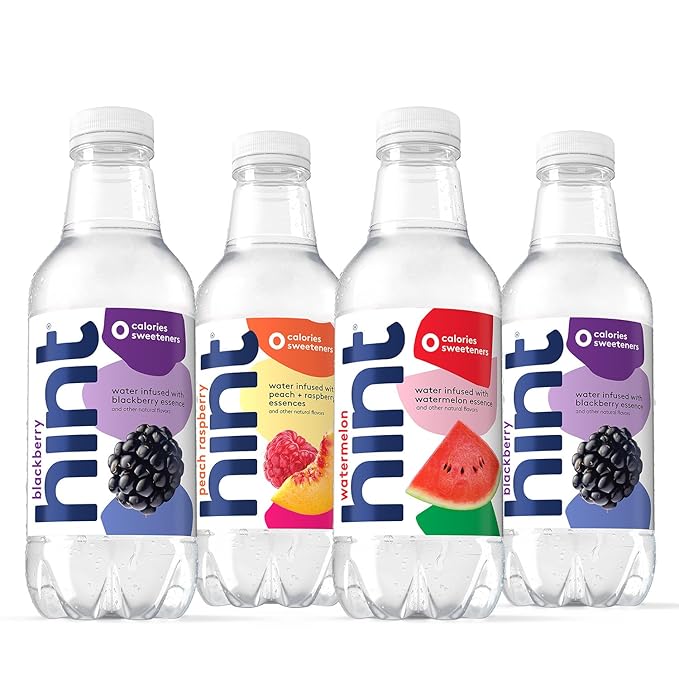 Hint Flavored Bottled Water, 3-Flavor Mega Variety Pack - Purified Water Beverages with Zero Calories, Natural Flavors, and Sugar Free - 16 Fl Oz (Pack of 18)-FlexoryFit