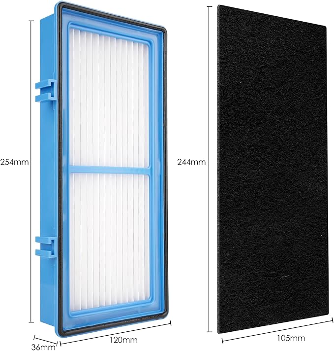 (9 Pack) AER1 Filter 3 HEPA Filters + 6 Carbon Booster Filters Compatible With Holmes AER1 Type Total Air Filter, HAPF30AT And HAP242-NUC, Replacement HEPA Filter Kit