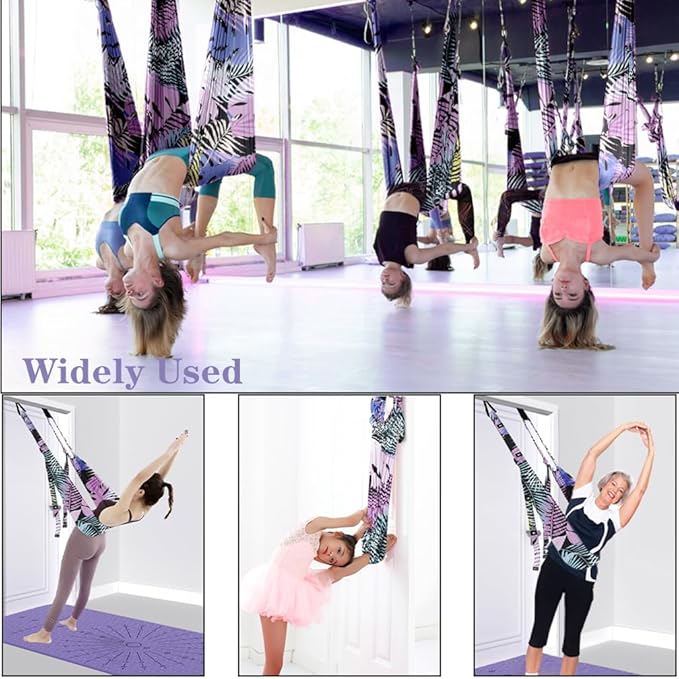 TOCO FREIDO Waist Back Leg Stretch Strap/Yoga Fitness Band, Leg Stretching Assist Trainer, Yoga Stretcher, Back Bend Split Inversion Strap for Fitness, Dance, Ballet, Gymnastics-FlexoryFit