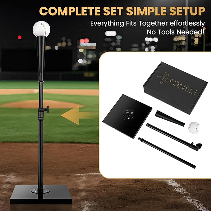 T-Ball Set with Baseball for Adults and Kids Softball Tees for Hitting T Ball Batting Tee Teeball Tee Batting Tees for Softball Batting Tees for Softball Tee Ball Set