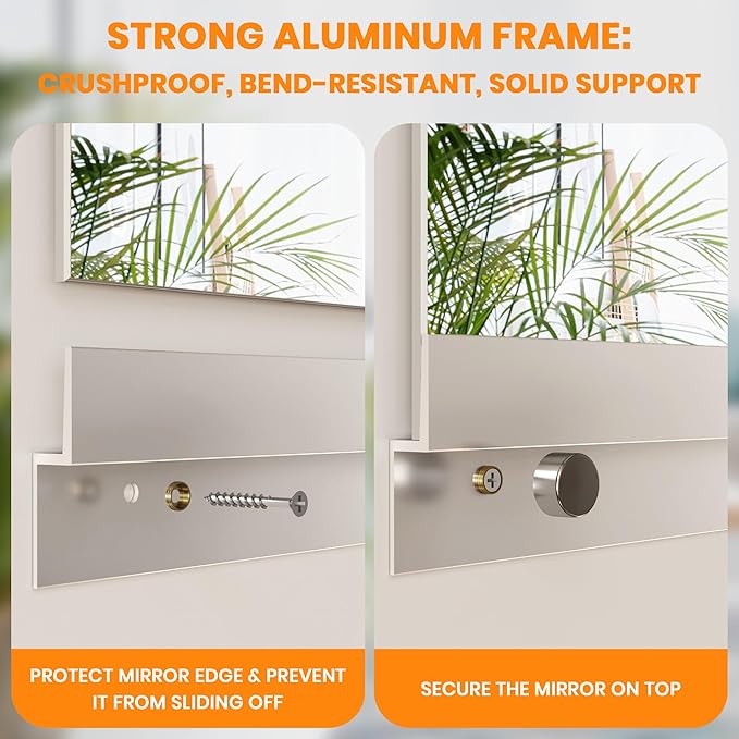 ROOMTEC Workout Mirrors for Home Gym 72"x36"-2PCS, Large Wall Mirror Full Length for Fitness, Yoga, Big Wall Mounted Frameless Glass Mirror for Garage, Dance Studio, Bedroom-FlexoryFit