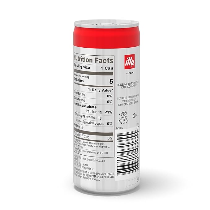 illy Ready To Drink Cold Brew Coffee - 100% Arabica, Smooth & Refreshing Taste - Convenient, Easy To Carry Cans - 8.5 oz., 12 Pack-FlexoryFit