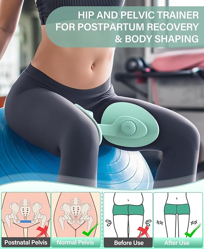 Hip Trainer Kegel Exerciser, Pelvic Floor Trainer, Kegel Trainer for Postpartum Rehabilitation, Trimmer Inner Thigh, Thigh Toner Workout-FlexoryFit