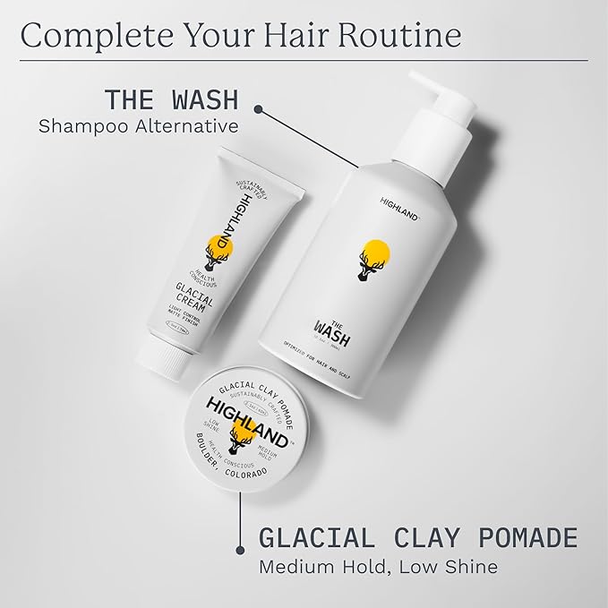 Highland Glacial Cream - Versatile hair styling cream that smooths, de-frizzes, texturizes & boosts curls. Natural, plant-derived, & made for all hair types. (2.5 oz)-FlexoryFit