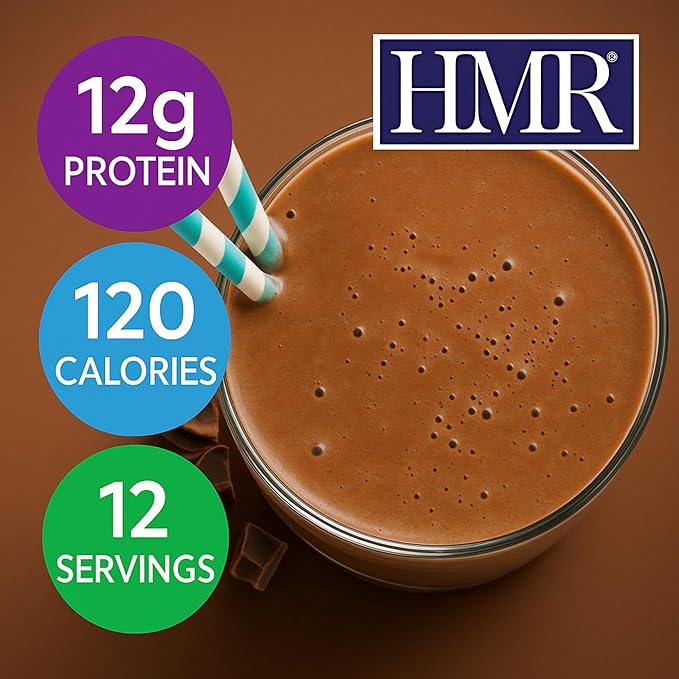 HMR 120 Shake Meal Replacement Powder | Chocolate Shake Mix to Support Healthy Weight Loss | 12g of Protein | Nutritional Drink | Low Calorie Food | 2 Pack (choc/choc), 12 Servings Each-FlexoryFit
