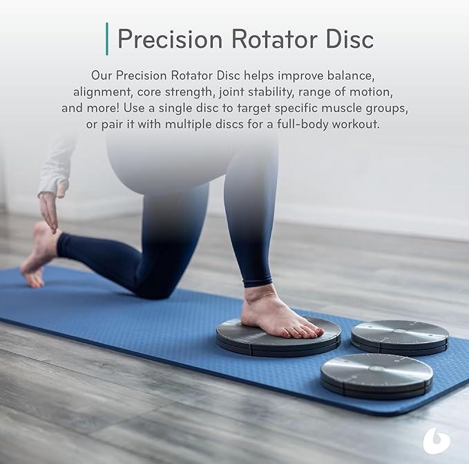 Balanced Body Precision Rotator Disc (Single), Fitness and Balance Disc for Core Strengthening, Pilates Equipment-FlexoryFit