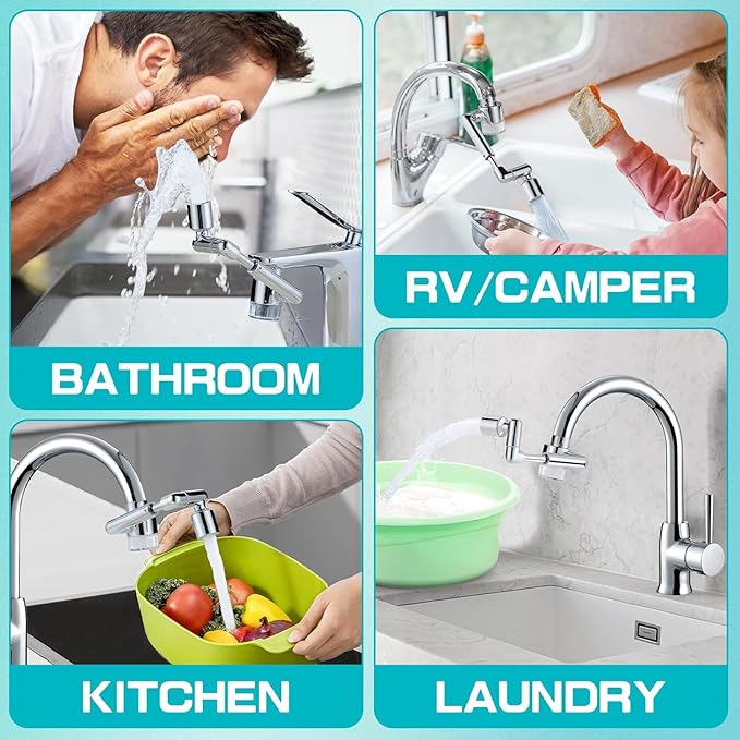 CECEFIN Carbon-Fiber Faucet Extender Aerator-Water-Filter - 4pcs 1um Micro-Porous Chlorine Purifier, High Density Sediment Filtration, 1"(D)*1.47"(H) Filtered Cartridge for CECEFIN Swivel Aerator