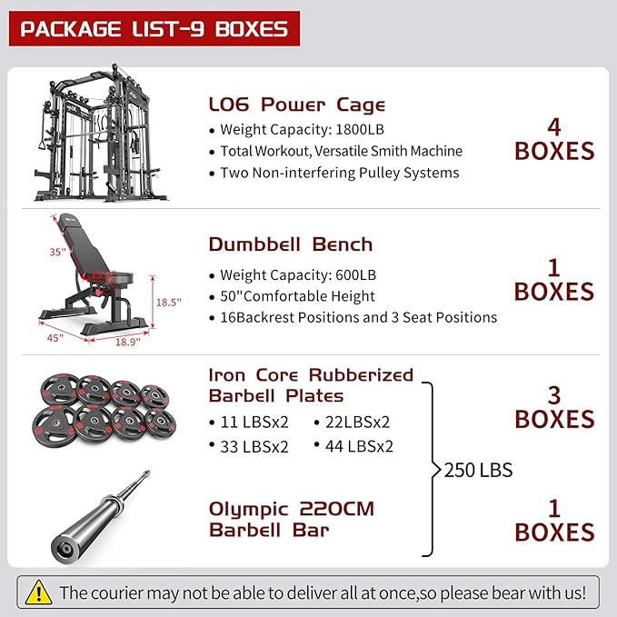 Power Cage,1600lbs Multi-Function Power Rack with Adjustable Cable Crossover System and More Training Attachment, Weight Cage for Home Gym-FlexoryFit