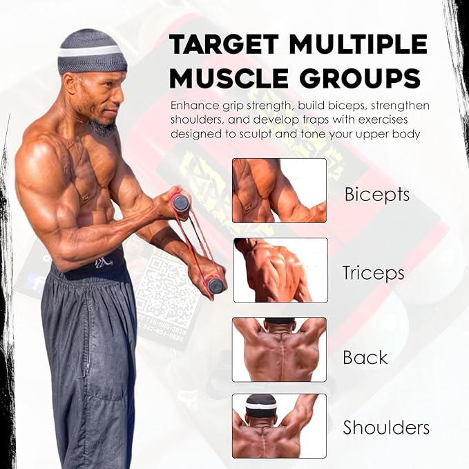 RipStick, Workout Equipment for Joint Rehab, Shoulder and Resistance Training, Muscle Building and Core Workout Equipment with 6 Adjustable Resistance Bands-FlexoryFit