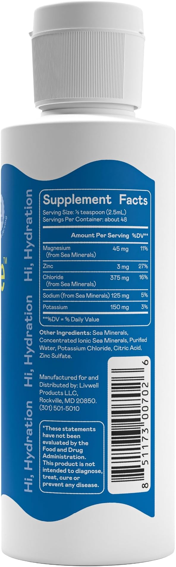 Hi-Lyte Sugar Free Electrolytes for Rapid Hydration, Fasting and Immune Support (3 Bottles, 144 Servings) | NO Calories | 20%+ More Potassium, Magnesium & Zinc-FlexoryFit