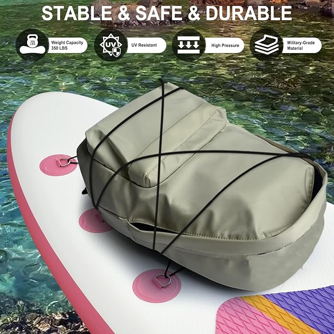 Inflatable Stand Up Paddle Board 10โx30โโ- Ultra-Light SUP with Backpack, Pump, Paddle, Coil Leash, 3 Fins, Repair Kit, Stable Design, Non-Slip EVA Deck for Adults & Youth