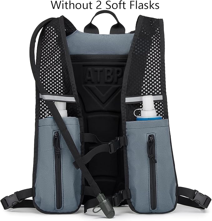 ATBP Running Hydration Vest Pack Tactical 3L Water Bladder Backpack Bag for Cycling Marathon Hiking Daypack Men & Women-FlexoryFit