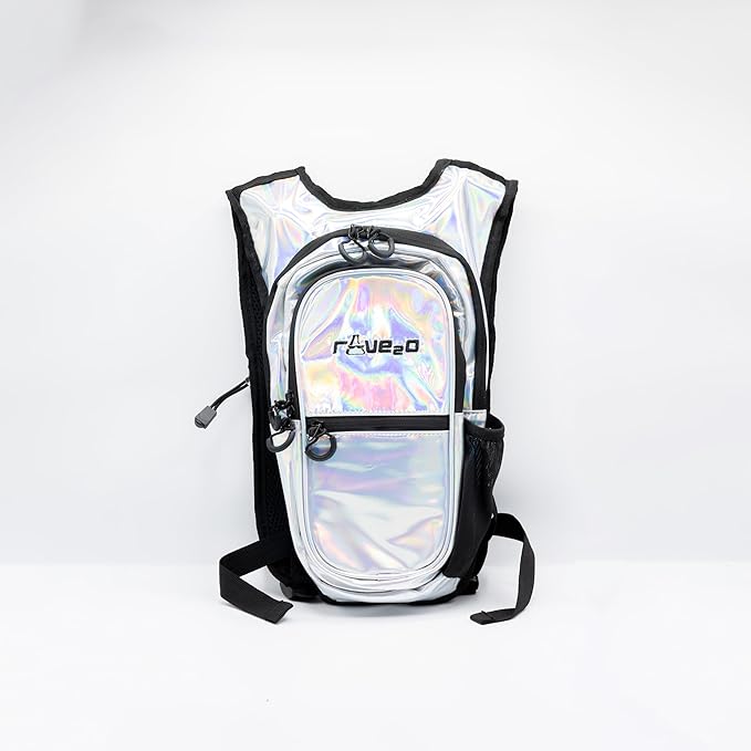 Rave Hydration Backpack โ Anti-Theft Festival Hydration Pack with 1.5L Leakproof TPU Bladder โ Slim, Insulated Water Pack with Secret Pockets & Breathable Back โ for Raves, Music Festivals, EDC