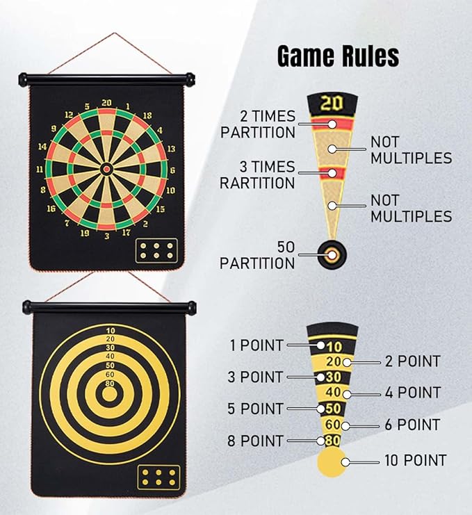 Magnetic Dart Board for Kids, Gifts Ideas for Teenage Boys Girls, Dartboard Toys for Teen Age 6 7 8 9 10 11 12 13 14 15 16 Years