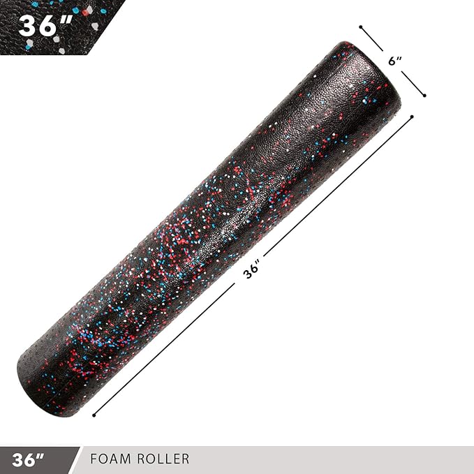 High-Density Round Foam Rollers - 4 Size and 8 Color Options - Massage Rollers for Stretching, Deep Tissue and Myofascial Release-FlexoryFit