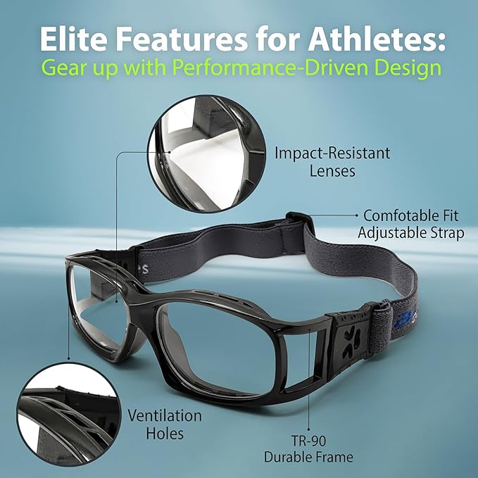 BLUE CUT Safety Outdoor Sports Goggles Unisex Anti Fog Ideal For Basketball Racquetball