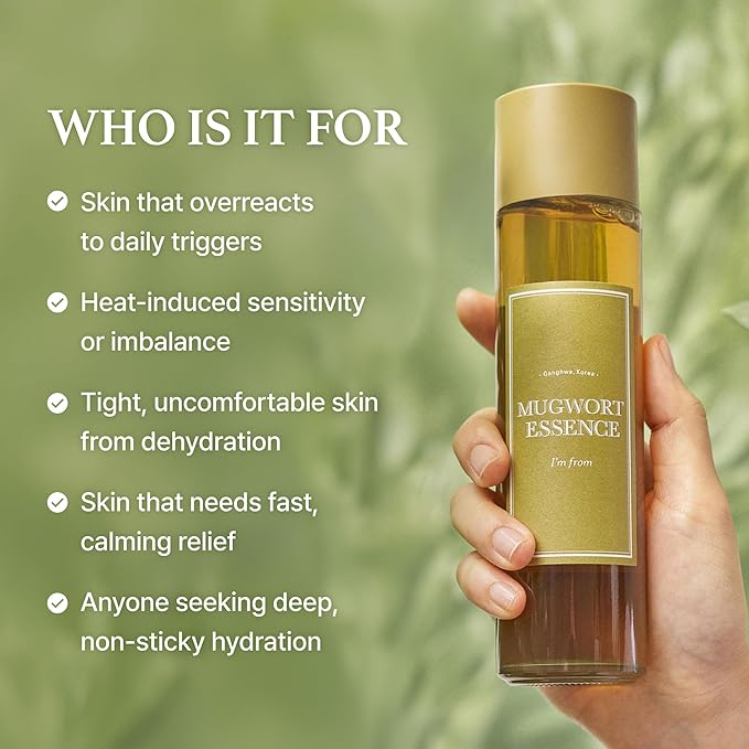 I'm From Mugwort Essence | Vegan Extract - Soothe Sensitive and Irritated Skin, Redness Relief, Refreshing, Korean Hydrating Toner | 5.4 Fl Oz, All Skin Types, PETA Approved-FlexoryFit