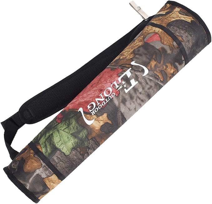 YLS Archery Hip and Back Quiver for Arrows - Black Arrow Quiver for Kids and Adults - Adjustable Arrow Holder with a Padded Strap and Belt Clip - Archery Accessories for Field and Practice