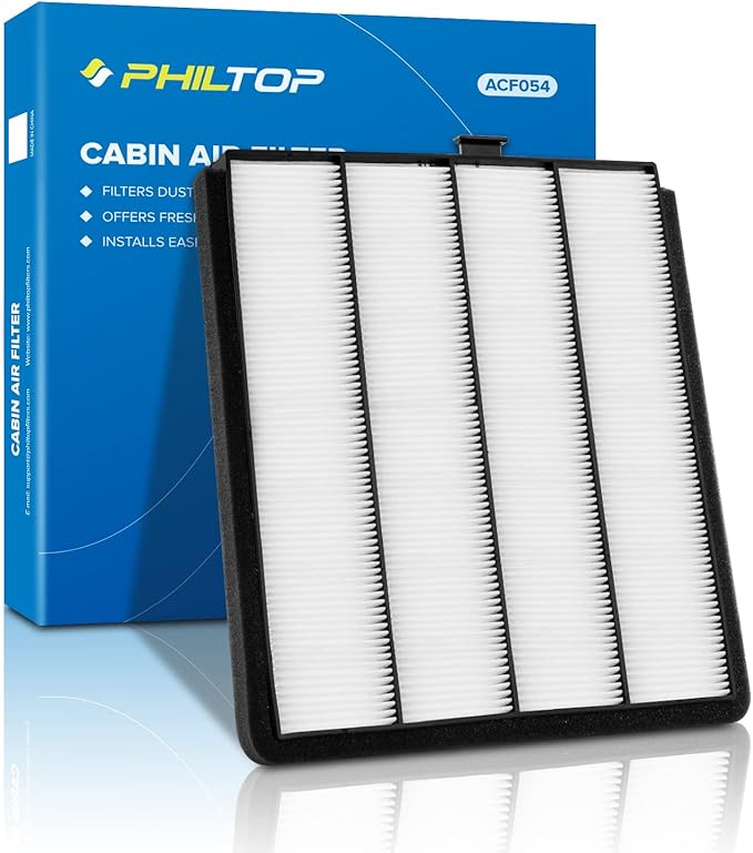PHILTOP Cabin Air Filter, Replacement for CF8813A, CP813, MDX V6 3.5L(2001-2006), Pilot V6 3.5L(2003-2008), Odyssey V6 3.5L(1999-2004), Premium Cabin Filter with Activated Carbon, Pack of 1