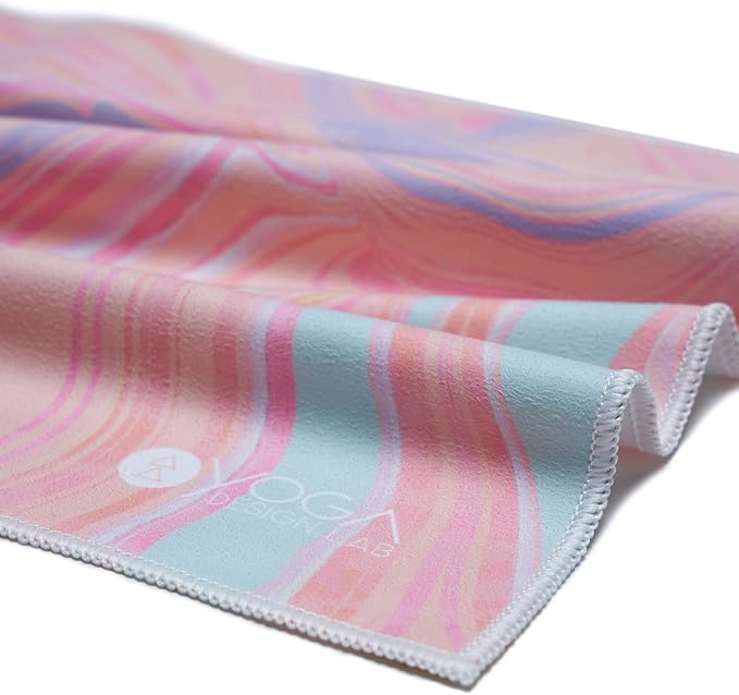Yoga Design LAB | The Hand Towel | Premium Non Slip Hand Towel | Designed in Bali | Colorful Eco Printed + Quick Dry + Soft | Hot Yoga, Bikram, Ashtanga, Sport, Barre, Travel (Pearl)-FlexoryFit