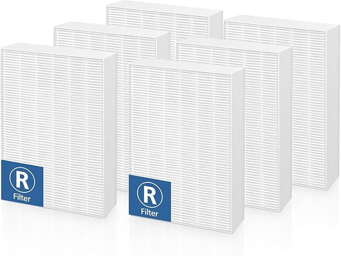 6-Pack HPA300 Replacement Filter R for Honeywell HPA300 Air Purifi-ers, Fits HPA300, HPA090, HPA100, HPA200 Series, and HPA5300, HRF-R1 HRF-R2 & HRF-R3