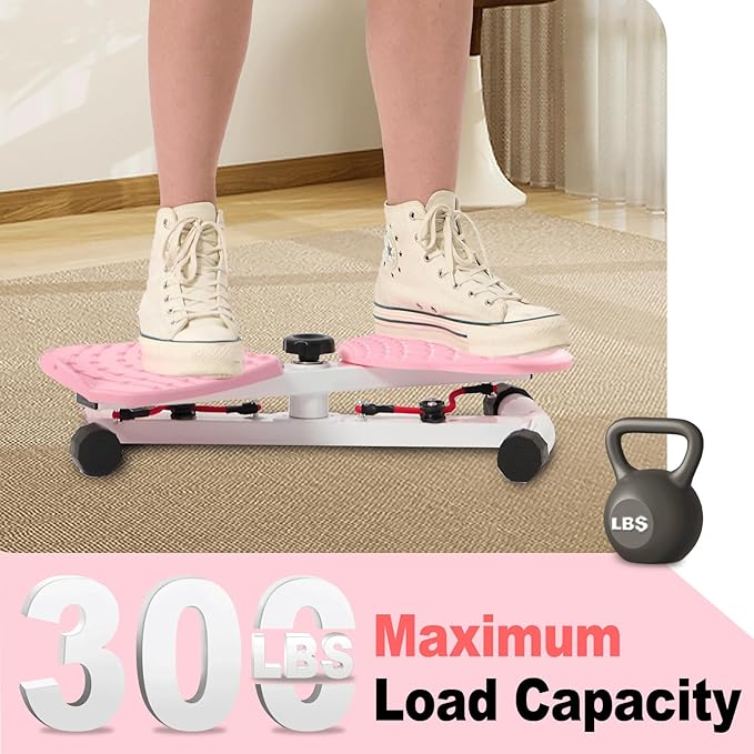HOTSWEAT Waist Twister, Exercise Twist Boards Twisting Waist Machine for Women Belly Fat, Noiseless Ab Twister Machine with Resistance Bands, Waist Sculptor for Home Gym-FlexoryFit