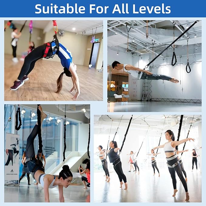 PRIOR FITNESS Bungee Fitness Equipment Set Casual Latex Cord Resistance Bands Dance Rope Exercise at Home Gym Suspension Trainer Professional Training Equipment-FlexoryFit