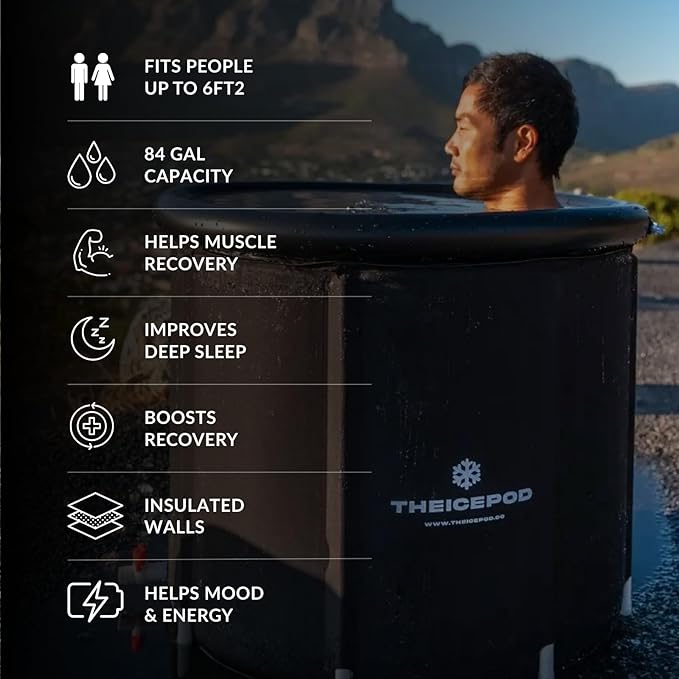 The Ice Pod – Portable Ice Bath for Recovery & Wellness – Collapsible Design with Thermal Lid – For Athletes & Everyday Cold Plungers - The Pod Company