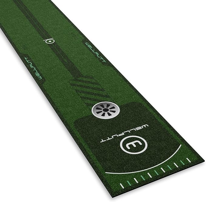 WELLPUTT - Golf Putting Training Mat - 8ft Essential