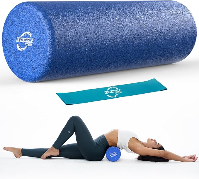 Invincible Fitness EPP Foam Roller for Deep Tissue Massage – Enhance Recovery, Relieve Pain, and Boost Mobility for a Stronger, Healthier You (Blue)-FlexoryFit
