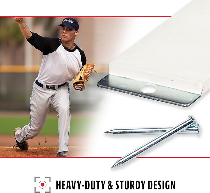 Franklin Sports Pitcher's Rubber - Softball + Baseball Pitching Rubber - Portable Mound - Indoor + Outdoor Pitchers Plate - 18" or 24"-FlexoryFit