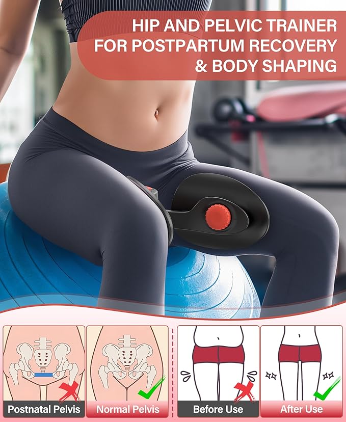 Hip Trainer Kegel Exerciser, Pelvic Floor Trainer, Kegel Trainer for Postpartum Rehabilitation, Trimmer Inner Thigh, Thigh Toner Workout-FlexoryFit