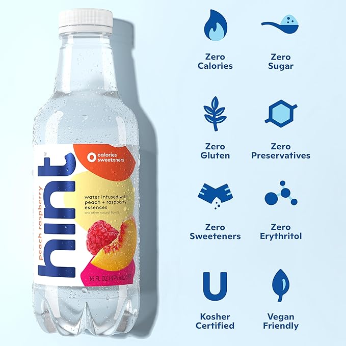 Hint Bottled Water, 4-Flavor Smashup Variety Pack - Purified Water Beverages with Zero Calories, Natural Flavors, and Sugar Free - 16 Fl Oz (Pack of 12)-FlexoryFit