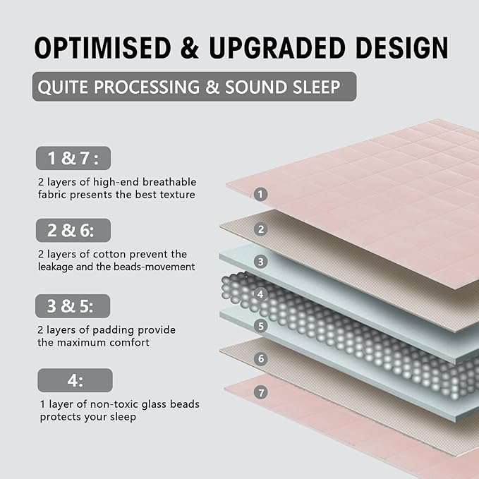 yescool King Size Weighted Blanket for Adults (25 lbs, 80โ x 87โ, Pink) Cooling Heavy Blanket for Sleeping Perfect for 240-260 lbs, Breathable Blanket for Adults & Couple All Season, Machine Washable