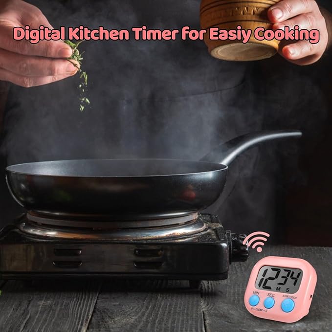 12 PCS Bulk Digital Timer, Timers for Classroom, On/Off Switch Minute Second Countdown Big LCD Display Timer, Loud Alarm for Exercise Cook Baking Teacher-FlexoryFit